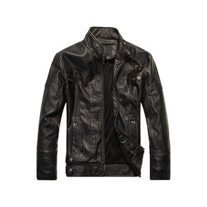 Veste en cuir chaude d'hiver pour hommes Vêtements décontractés Veste en cuir pour hommes - Product Image 2