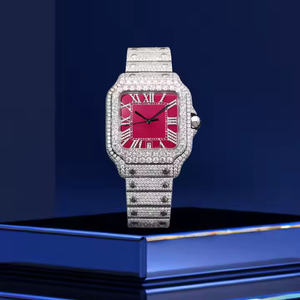 Reloj de Lujo de Cuarzo para Hombre Royal Prestige con Bisel de Diamantes Moissanite, Acero Inoxidable, Estilo Ejecutivo, Grosor de Caja de 5 mm - Product Image 1