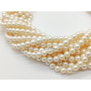 Perlas de Agua Dulce Lisas y Redondas de 11-12 mm, Color Blanco, para la Elaboración de Joyas, Perlas Naturales Sueltas con Forma de Patata - Product Image 4