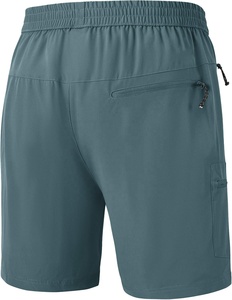 Customised Awrah <b>Shorts</b> <b>Men</b> 100% Cotton Solid Casual Quick Dry Breathable <b>Elastic</b> <b>Waist</b> - Product Image 2