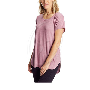 Entrenamiento de las mujeres Yoga Activewear Loose Fit Fitness Tank Top Venta al por mayor Active Tee para culturismo - Product Image 1