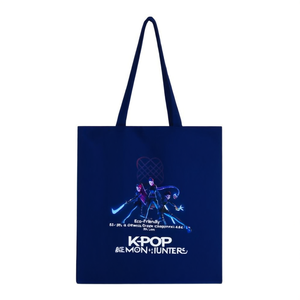 Trio de bolsas de compras clásicas ecológicas de 35x41 cm, color azul marino, K-POP Demon Hunters - Product Image 2