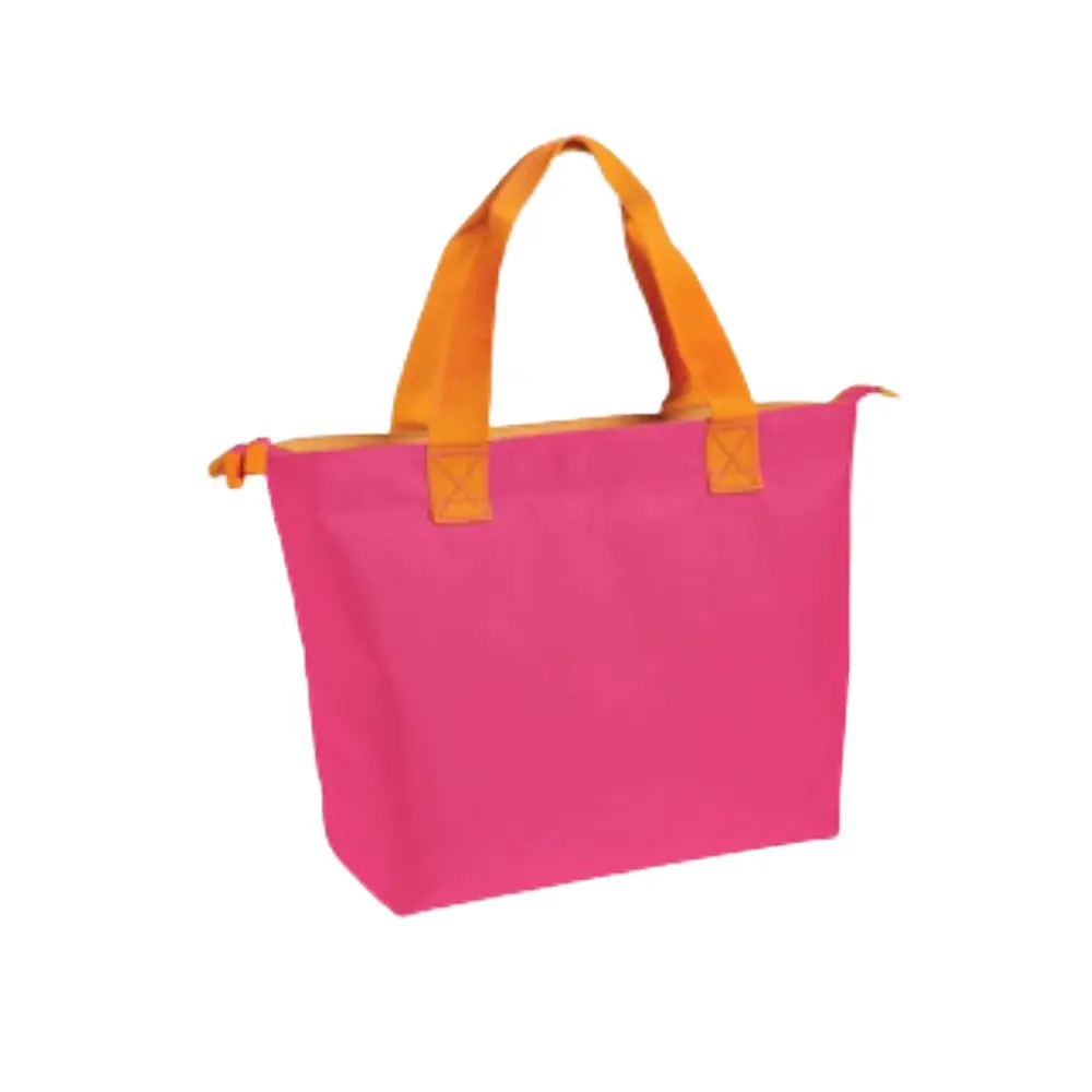 New design 2024 customized logo RPET polyester shopping tote bag with zipper reusable and cheap price