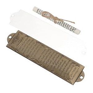 Émail de porte Mezuzah en forme de rectangle et alliage de zinc avec boîtier peint coloré bénédiction Mezuzah pour usage domestique - Product Image 1