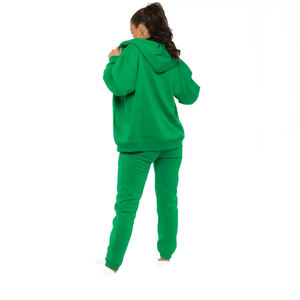 Chándales de diseñador superior para mujer, venta al por mayor, transpirables, personalizados, regulares, con capucha, bordado, 2 piezas, cremallera, pantalones con capucha, conjunto 100% - Product Image 4