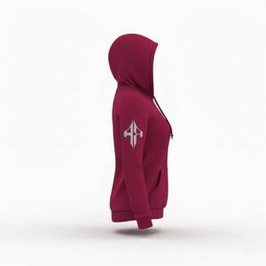 Sweat à capuche pour femme de qualité supérieure, 100% coton molletonné, 300g, séchage rapide, respirant, décontracté, hiver, coupe classique, avec capuche à enfiler, OEM - Product Image 4