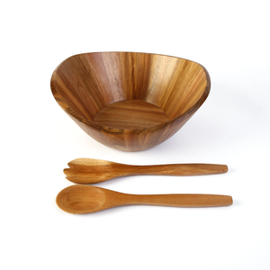 Tazón de Madera Pulida de Diseño Europeo con Cuchara, Ecológico, para Bodas, Hogar, Hotel y Restaurante - Product Image 6