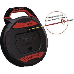 Dispositivo de Tracción de Cables de Fibra de Vidrio RUNPOTEC GF3, Longitud de 30 m, Radio de Curvatura de 38 mm, Accesorio de Cableado sin Contador de Metros - Product Image 1