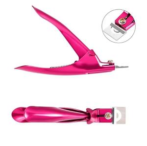 Coupe-ongles et coupe-ongles en acier inoxydable or rose, lame incurvée, ouverture large, outil professionnel pour les ongles artificiels, utilisation en salon - Product Image 4