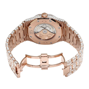 Montre en acier inoxydable sertie de quartz et de moissanite - Édition limitée Marque de luxe de mode VVS - Product Image 5