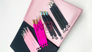 Pince à épiler professionnelle pour extension de cils avec nouvelle conception pince à épiler en acier inoxydable avec poignée en forme de coeur Logo personnalisé - Product Image 6