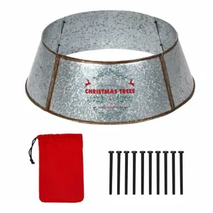 Collier d'arbre galvanisé en métal revêtu de noir nouveau Design collier d'arbre de noël pour arbre de noël en haute qualité - Product Image 4