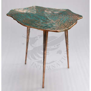 โต๊ะอลูมิเนียมสีทองทรงกลมตั้งโต๊ะด้านข้างโต๊ะโลหะตกแต่งเฟอร์นิเจอร์ห้องนั่งเล่น - Product Image 6