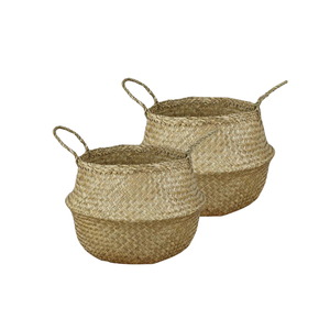 Offre spéciale PANIER DE SEAGRASS artisanal du Vietnam pour le stockage de la lessive plantes Pots de fleurs embellissement de la maison - Product Image 1