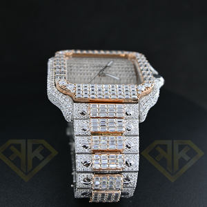 VVS-reloj antiguo de moissanita, Diamante completamente Icedout, completamente hecho a mano - Product Image 5