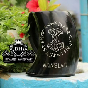 Handmade Ancient Norse Drinking Vessel Natural Crafts Horn <b>Mug</b> Viking Age Inspired for Mead Drinking - Product Image 2