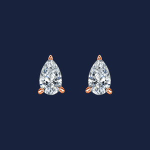 Pendientes de Oro Sólido de 14K con Diamantes Grand Pear Cultivados en Laboratorio, Corte Pera, 0.6 Quilates, GH-SI, Producto Más Vendido - Product Image 3