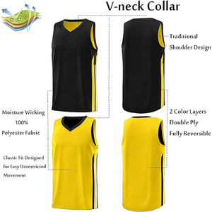 Uniformes de basket-ball personnalisés en polyester pour hommes maillot de basket-ball en maille à séchage rapide pour les jeunes pour la compétition professionnelle d'été grande taille - Product Image 6