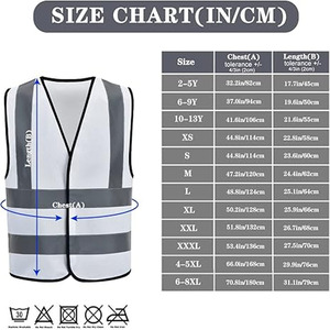 Chaleco de seguridad de alta visibilidad, ropa de trabajo protectora personalizada con logotipo, 5 bolsillos con tiras reflectantes, chaleco de trabajo al aire libre - Product Image 6