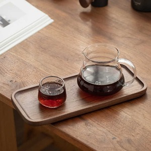 ถาดไม้วอลนัทแข็งทรงสี่เหลี่ยมผืนผ้าขนาดเล็กสำหรับชากาแฟ - Product Image 4