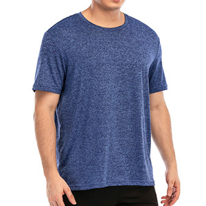 Camiseta Deportiva Moderna 2026 para Hombre, Color Azul Sólido, Manga Corta, Cuello Redondo, Tejido de Punto, Corte Regular, Transpirable, Estilo Casual - Product Image 3