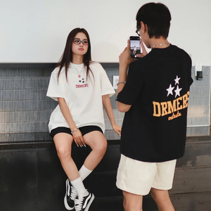 OEM ODM Unisex suelta Boxy algodón 260gsm Camiseta cuello preencogido de talla grande Unisex estilo de gran tamaño para adolescentes hecho Vietnam - Product Image 5