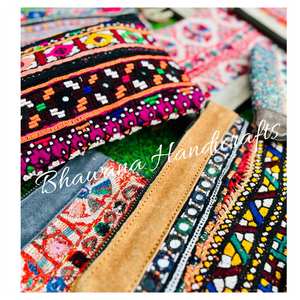 Pochette vintage bohème banjara, broderie afghane, sac à main, sac à main tendance, travail de patchwork indien, style bohème - Product Image 5