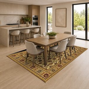 <b>RUGS</b> DEPOT LXDP-0445 Wholesale Red Burgundy Bohemian Persian Digital Printed Machine Washable Chenille Area <b>Rug</b> <b>Non</b> <b>Slip</b> - Product Image 4