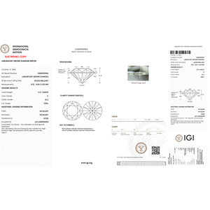 Diamant rond cultivé en laboratoire de 2,01 carats VS2/D, polissage EX, certifié IGI avec certificat LG659436964 - Product Image 2