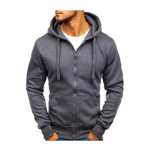 Wholesale <b>Men's</b> Plus Size Long-Sleeved Pullover <b>Zip</b> <b>Up</b> Hoodies Sweatshirt with Hood Casual Fitness For <b>Men</b> - Product Image 3