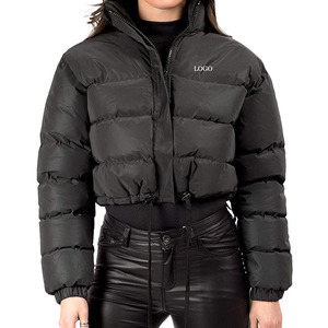 Veste d'hiver épaisse et chaude à manches longues et à fermeture éclair pour femmes, surdimensionnée, avec logo personnalisé, vente en gros OEM 2026 - Product Image 3