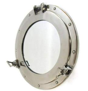 Vente chaude Style Moderne À La Main Décoratif Nautique En Laiton Hublot Forme Ovale Miroir Plaine Polonais Finition Fabrication À L'exportation - Product Image 5