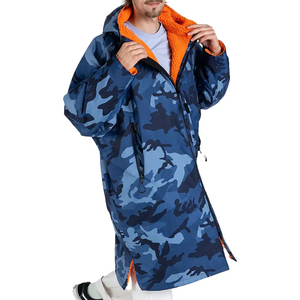 High Quality Fleece Men's Parka Waterproof Dryer Changing Robe Cotton Padded <b>Swimming</b> Casual Long Size Breathable With OEM - Product Image 1