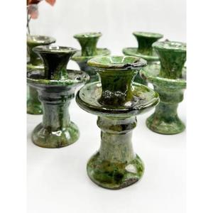 Tazón de Cerámica Artesanal Marroquí Tamegroute con Esmalte Verde, Artesanía Bereber Vintage, Decoración para el Hogar, Regalo - Product Image 1