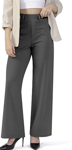 Pantalons de travail larges et droits pour femmes, pantalons habillés à enfiler, décontractés pour le travail, avec poches, nouvelle arrivée, directement de l'usine - Product Image 5