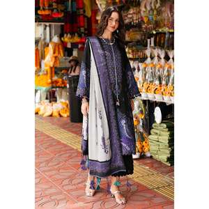 Ensemble Charizma 3 pièces : chemise, dupatta et pantalon imprimés Khaddar avec broderie Khaddar BIC-2667 - Product Image 2