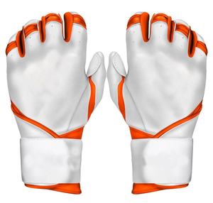 Guantes de béisbol de bateo de puño largo personalizados, fabricantes, diseño de logotipo, cuero genuino, hombres, jóvenes, adultos, guantes de béisbol y softbol - Product Image 1