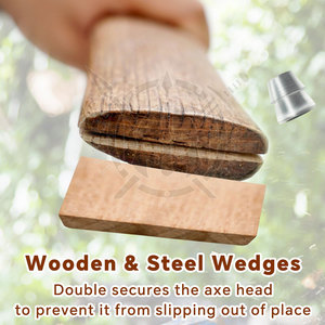 Custom Made Industrial Two-Pack Double Blade <b>Axe</b> <b>Handle</b> Replacement High Quality Stainless Steel Blades Rose Wood <b>Handle</b> Outdoor - Product Image 3