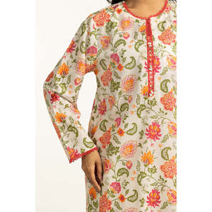 IUSTKSD-2019 Ensemble décontracté 3 pièces d'été en coton imprimé, respirant, 100 % coton, motif floral, coupe ample - Product Image 3