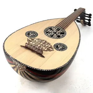 Oud Profesional de 11 Cuerdas - Lira Árabe Hecha a Mano con Incrustaciones de Ébano y Madera de Burl - Product Image 2