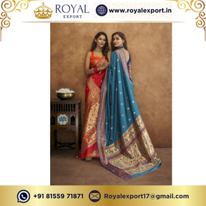 Dernière nouvelle collection de saris de mariage festif Banarasi Silk Premium par Royal Export Surat India - Product Image 6