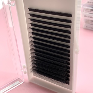 Mega Volume Fans de pestañas simétricos Precio barato Extensiones de pestañas Caja de pestañas ligera 12 líneas Compra a granel Ultra Dark - Product Image 5