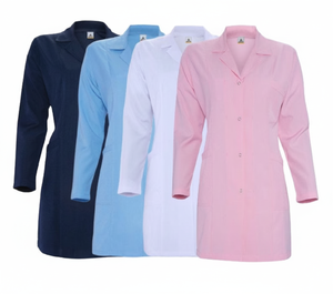 Uniforme de Enfermería Azul Marino para Mujer Profesional, con Blusa Tipo Túnica de Manga Larga con Botones y Pantalones a Juego - Product Image 5