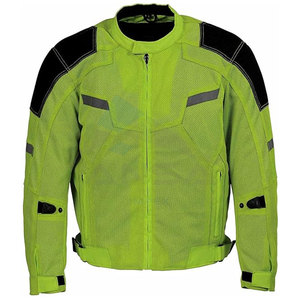 Chaqueta de Motociclista Ligera de Malla Negra para Hombre, para Calle y Viajes, Chaqueta de Motociclista Negra, Negro-Verde Neón - Product Image 5