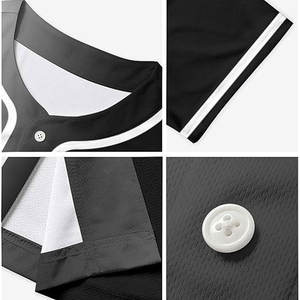 Camiseta de béisbol bordada personalizada de gama alta, ropa deportiva transpirable con técnicas impresas, fábrica al por mayor - Product Image 5