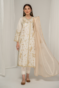 Collection de pelouses de luxe pakistanaises 3 pièces avec broderie lourde fantaisie salwar kameez - Product Image 5