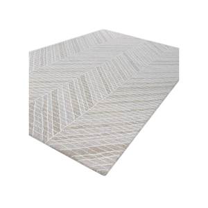 Alfombra de Lana Tejida a Mano Modo Ivory, 10 mm de Grosor, Forma Rectangular, Diseño Chevron Aubusson para Sala de Estar, Modelo Ptwl-320 - Product Image 2