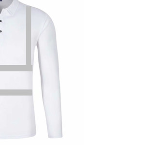 Chemise de travail polo haute visibilité pour hommes, vêtements de travail, chemise 100% polyester, polo de sécurité réfléchissant, t-shirt polo en gros, logo personnalisé en polyester - Product Image 3