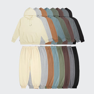 Venta al por mayor personalizado hombres pulóver sudaderas conjunto Fitness gimnasio pantalón Jogging chándal con capucha patrón de letras para el otoño - Product Image 1