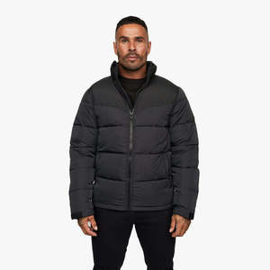 Veste matelassée pour homme de qualité supérieure 2025, style fermeture éclair, tissu 100% polyester, col montant, veste oversize pour l'extérieur, faible MOQ - Product Image 1